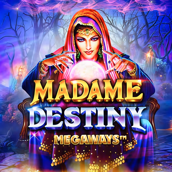 Slot Madame Destiny con cartomante mistica e funzioni bonus con sfera di cristallo